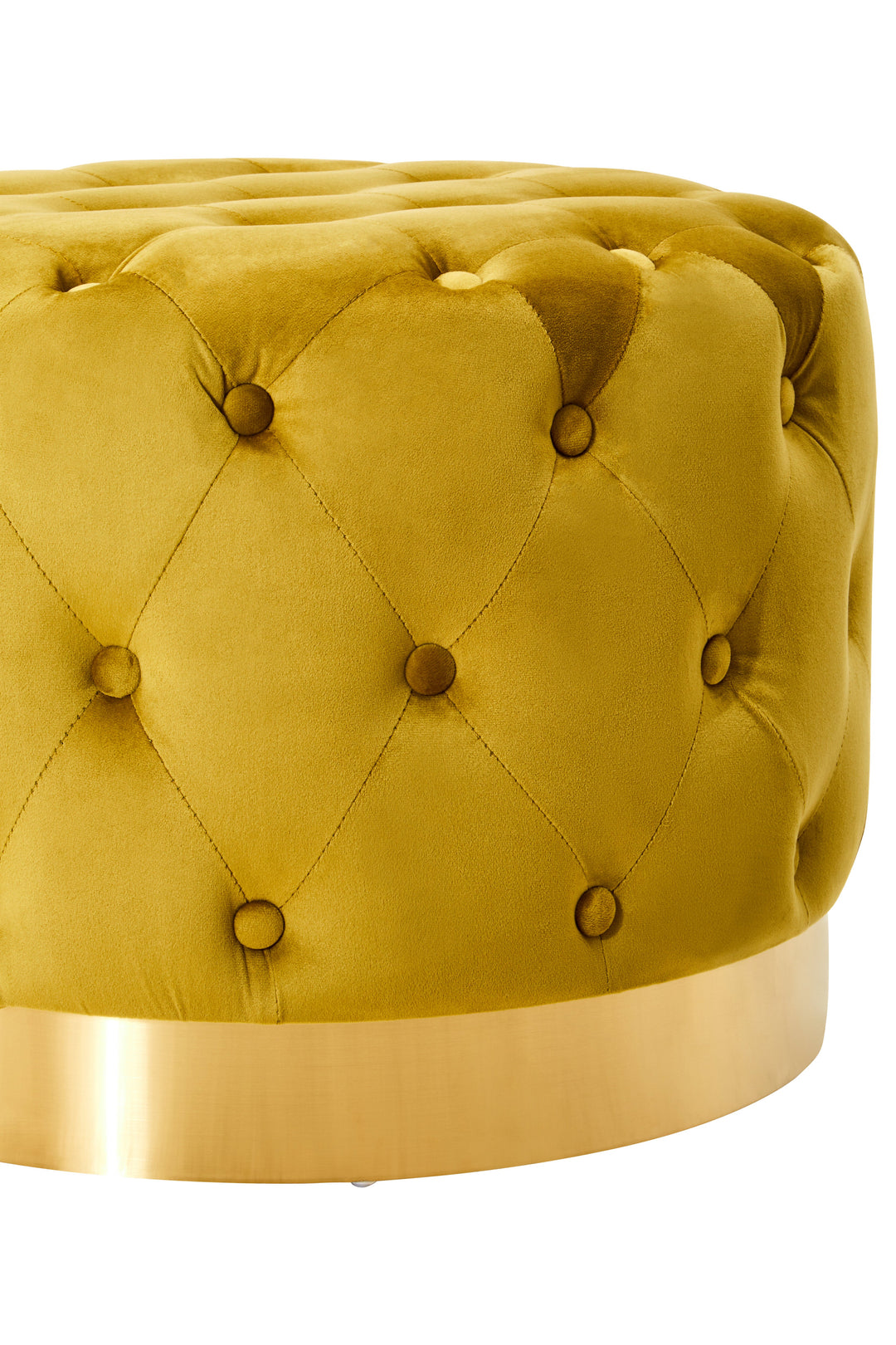 Loretta Pistachio Velvet Stool with Gold Base