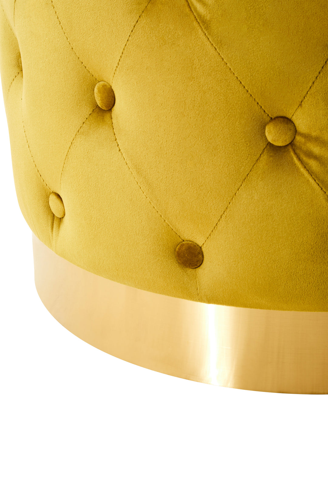 Loretta Pistachio Velvet Stool with Gold Base