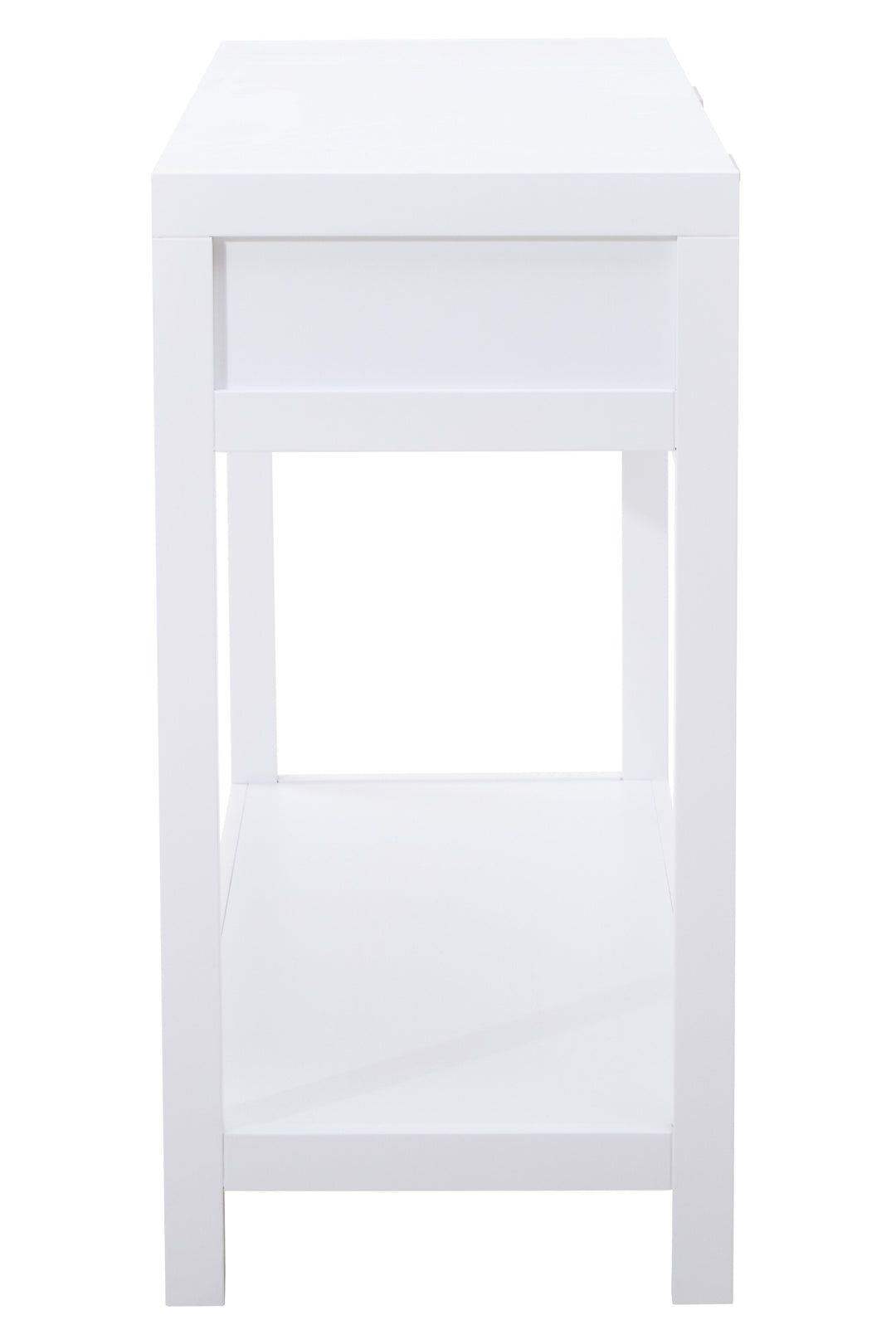 Sherman Console Table in White Wood Finish