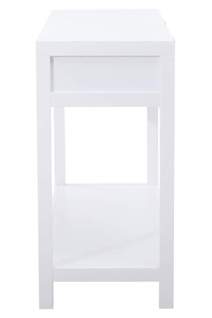 Sherman Console Table in White Wood Finish