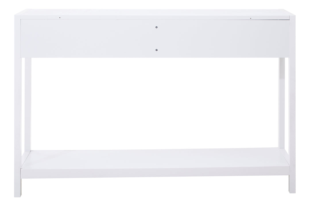 Sherman Console Table in White Wood Finish