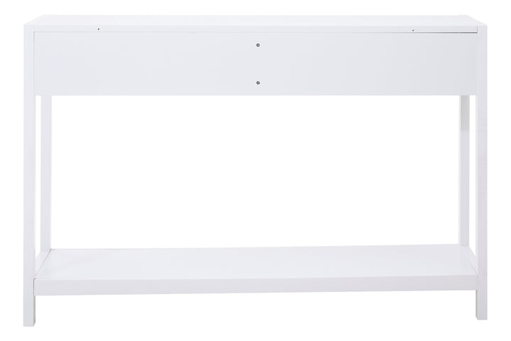Sherman Console Table in White Wood Finish