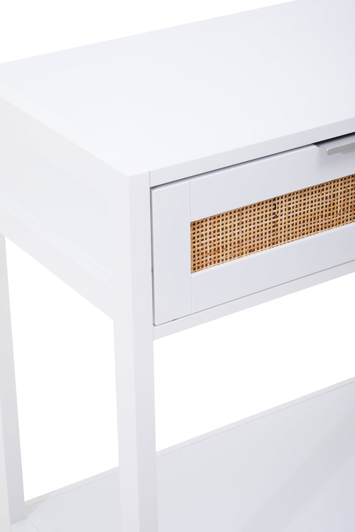 Sherman Console Table in White Wood Finish