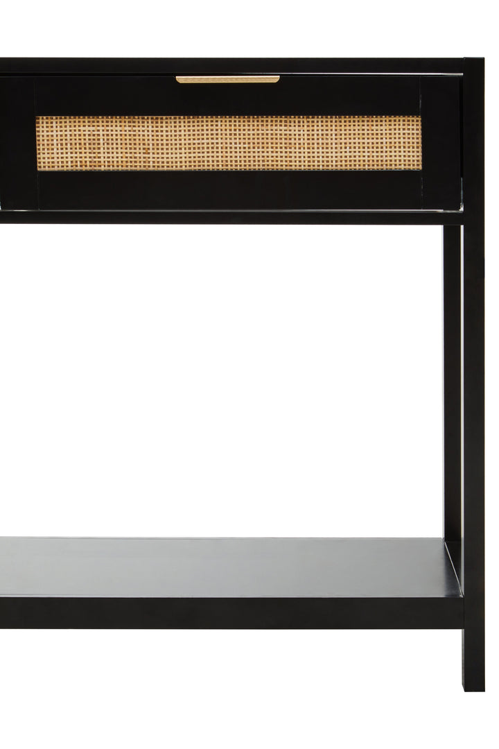 Sherman Console Table in Black Wood Finish