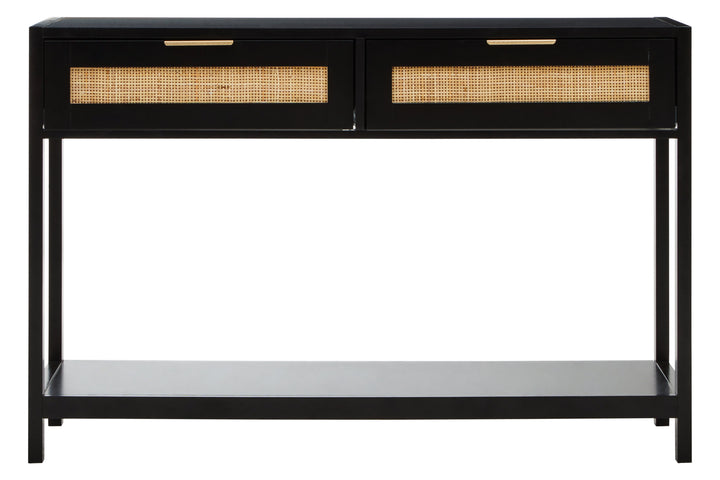 Sherman Console Table in Black Wood Finish