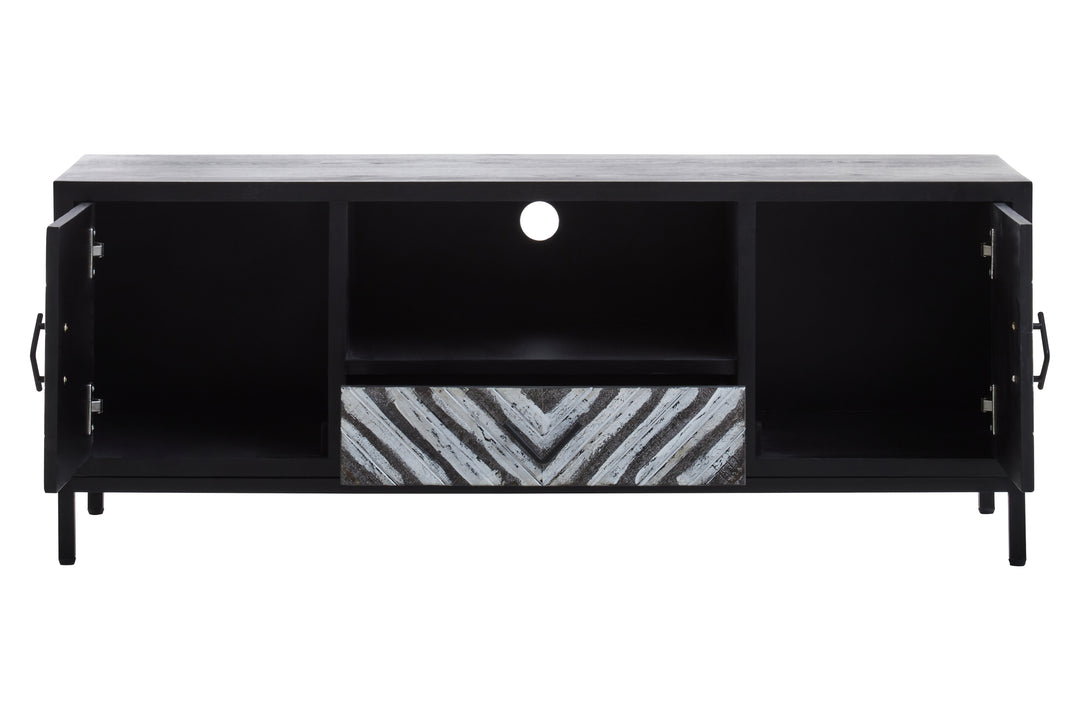Lombok Black Frame Media Unit