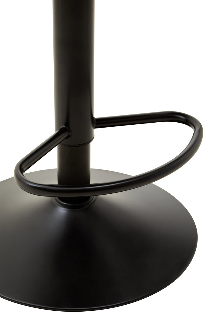 Baina White Leather High-Back Bar Chair