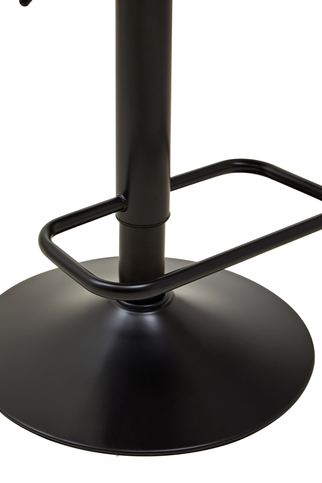 Baina Black Quilted Leather Bar Stool