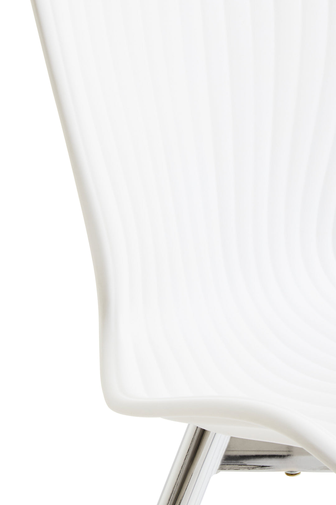 Laila White & Chrome Dining Chair