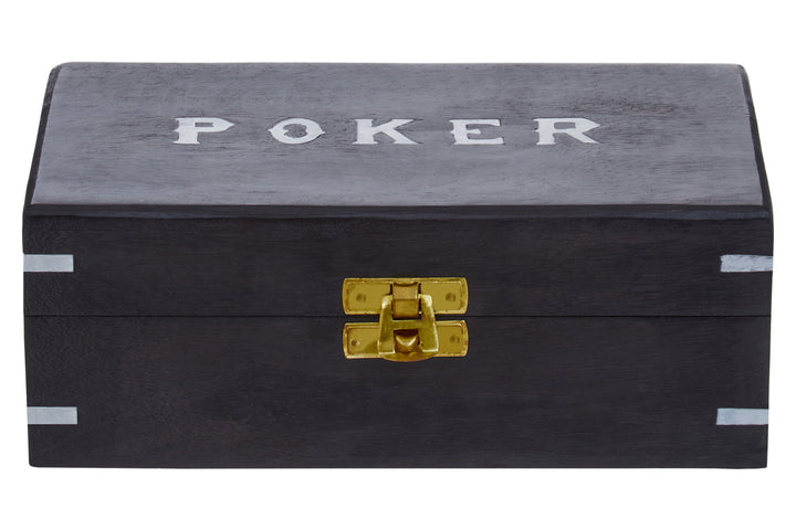 Churchill Black Sheesham Wood Poker Box Set