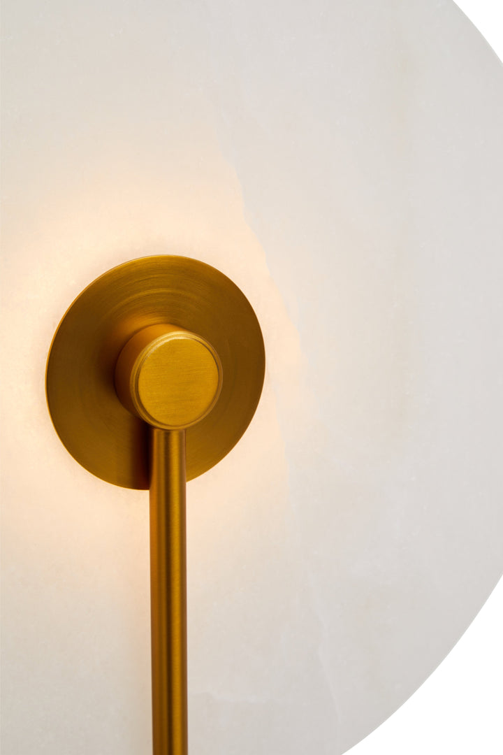 Waldorf Wall Light with White Marble and Gold Accents