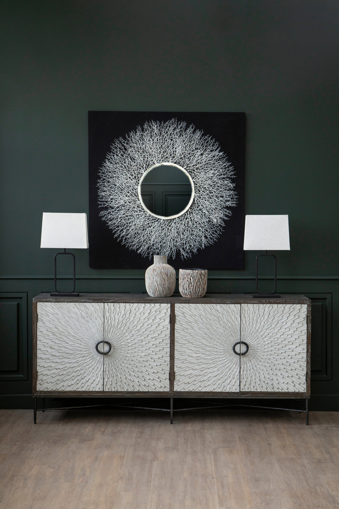 Modello Abstract Wall Art with Mirrored Panels