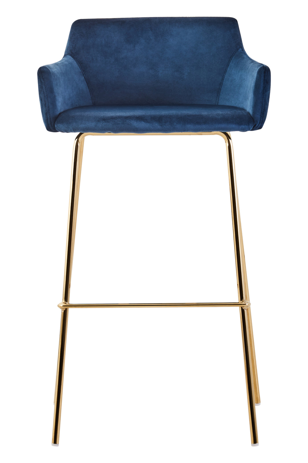 Tamzin Blue Velvet Low-Back Bar Chair