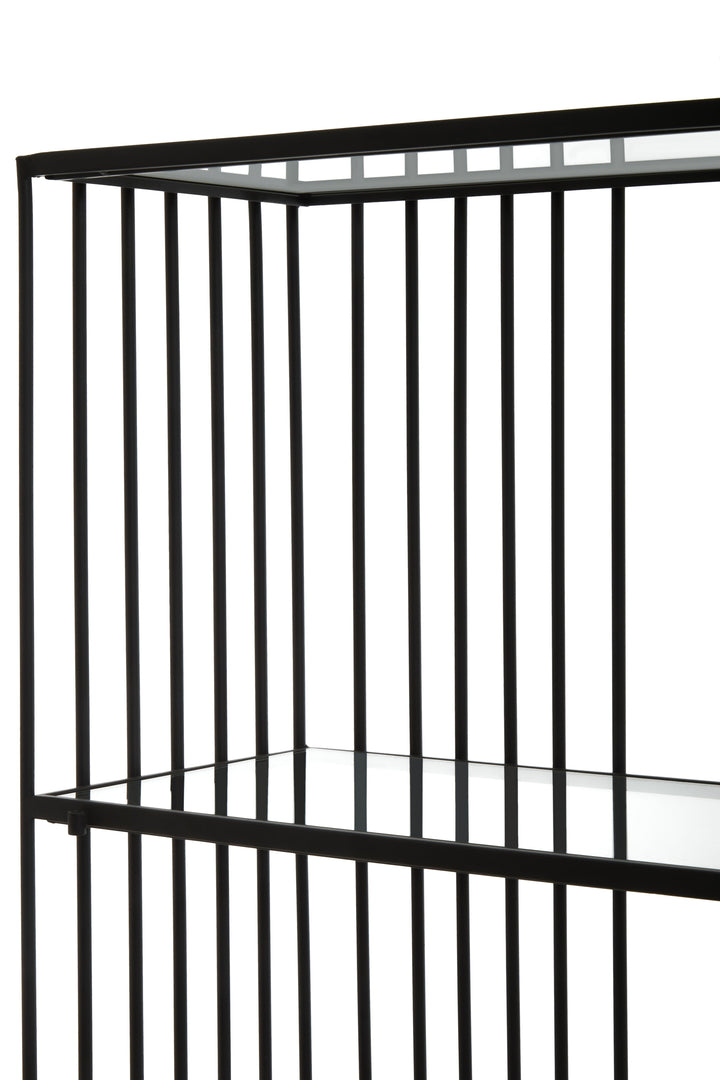 Trento Black 5-Tier Bookshelf