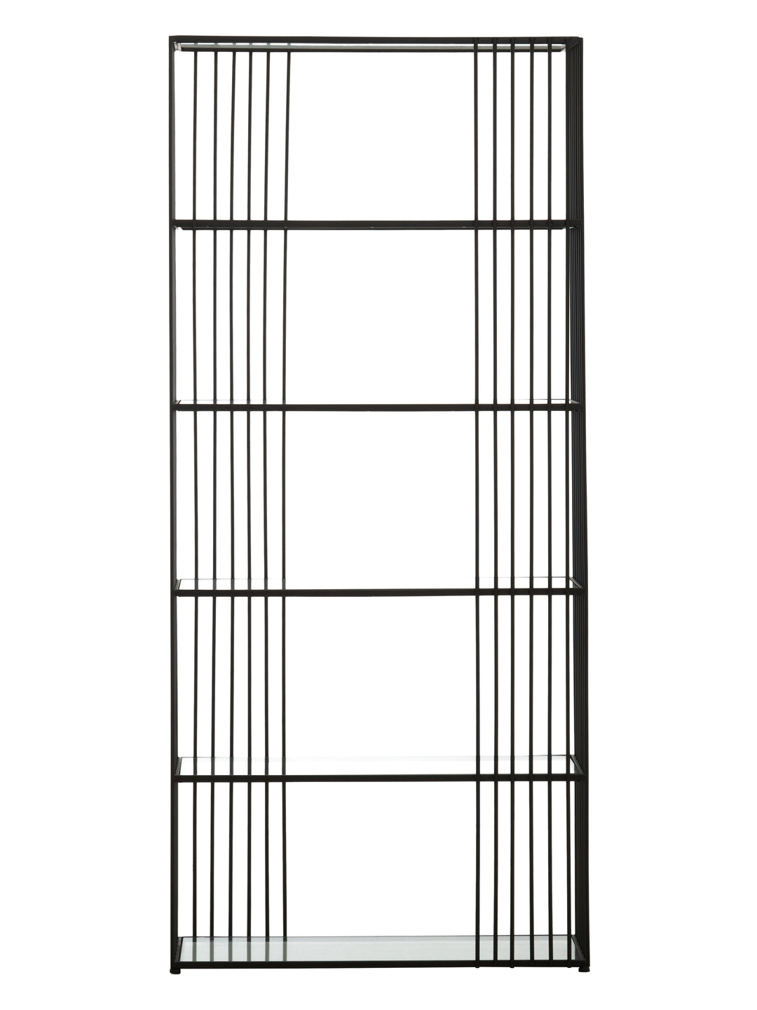 Trento Black 5-Tier Bookshelf
