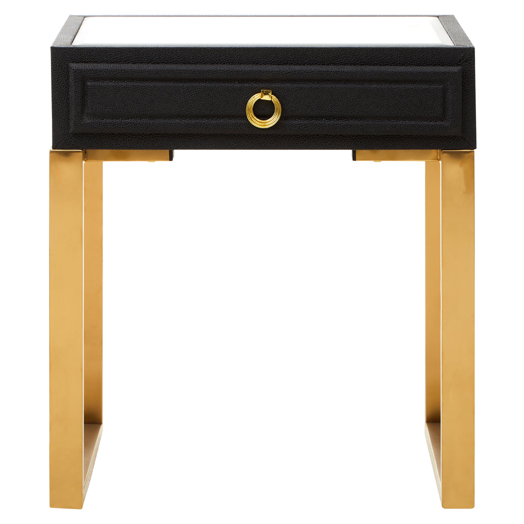 Cardoba Faux Shagreen 1-Drawer Side Table