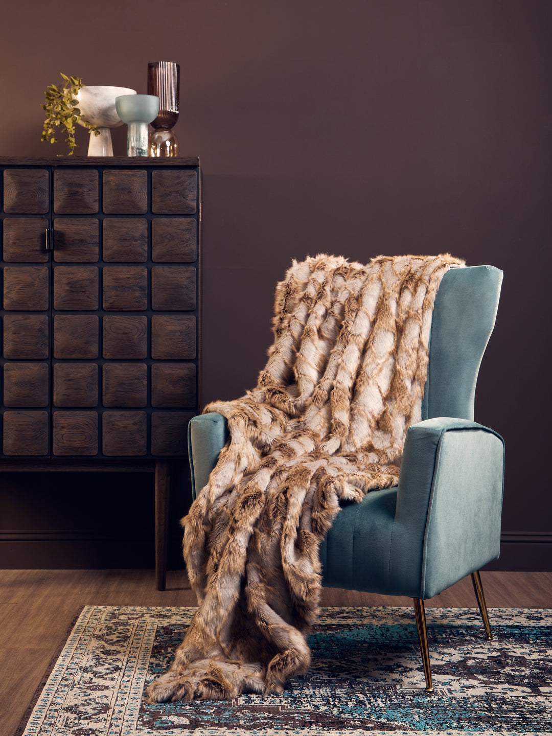 Zamora Green Velvet Accent Chair with Gold Legs