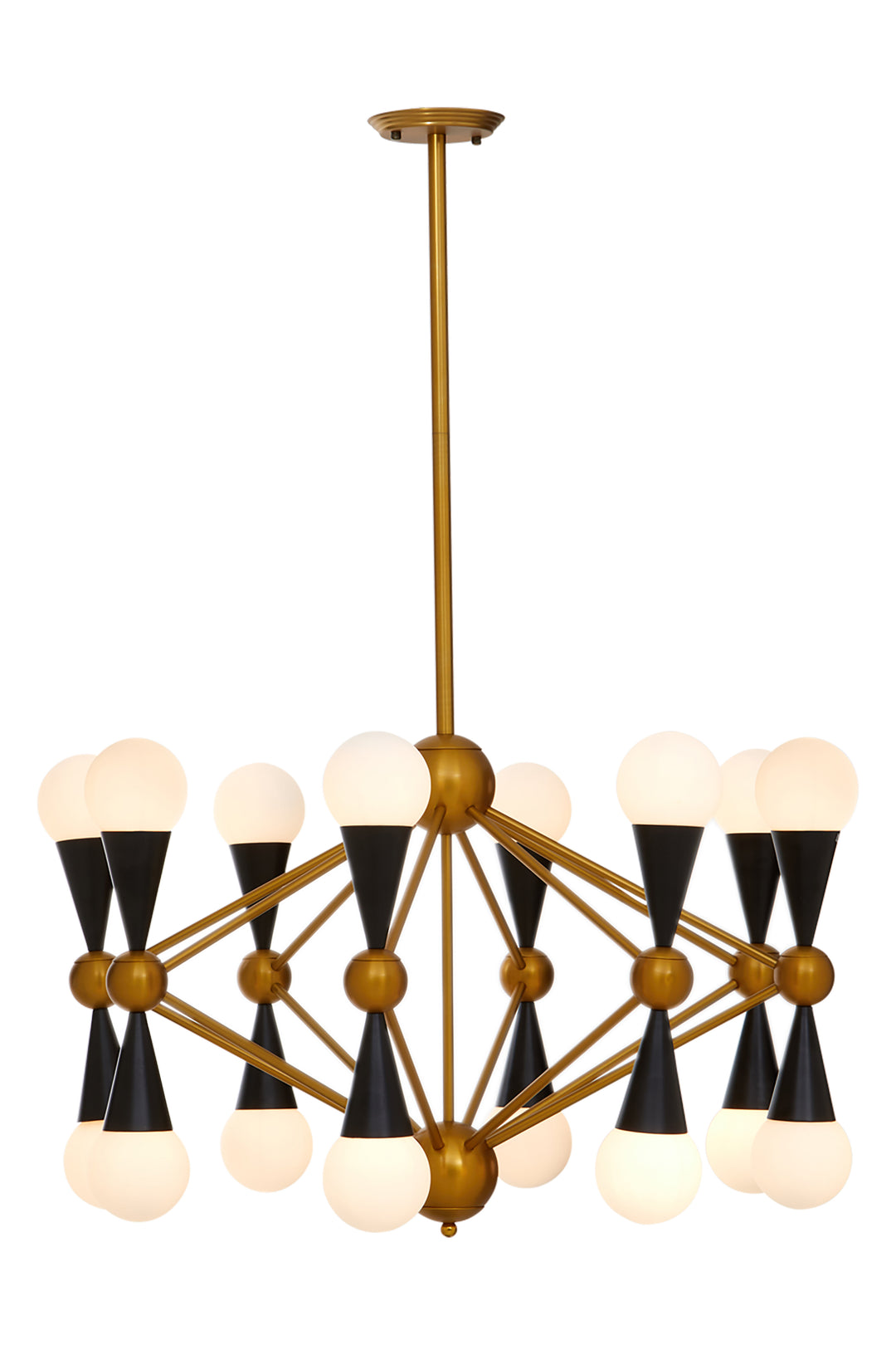 Orko Brass and Black Metal Pendant Light