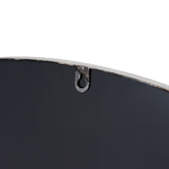 Silver Foil Circular Metal Wall Mirror, Large