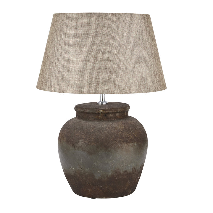 Castello Aged Stone Ceramic Table Lamp with Classic Finish
