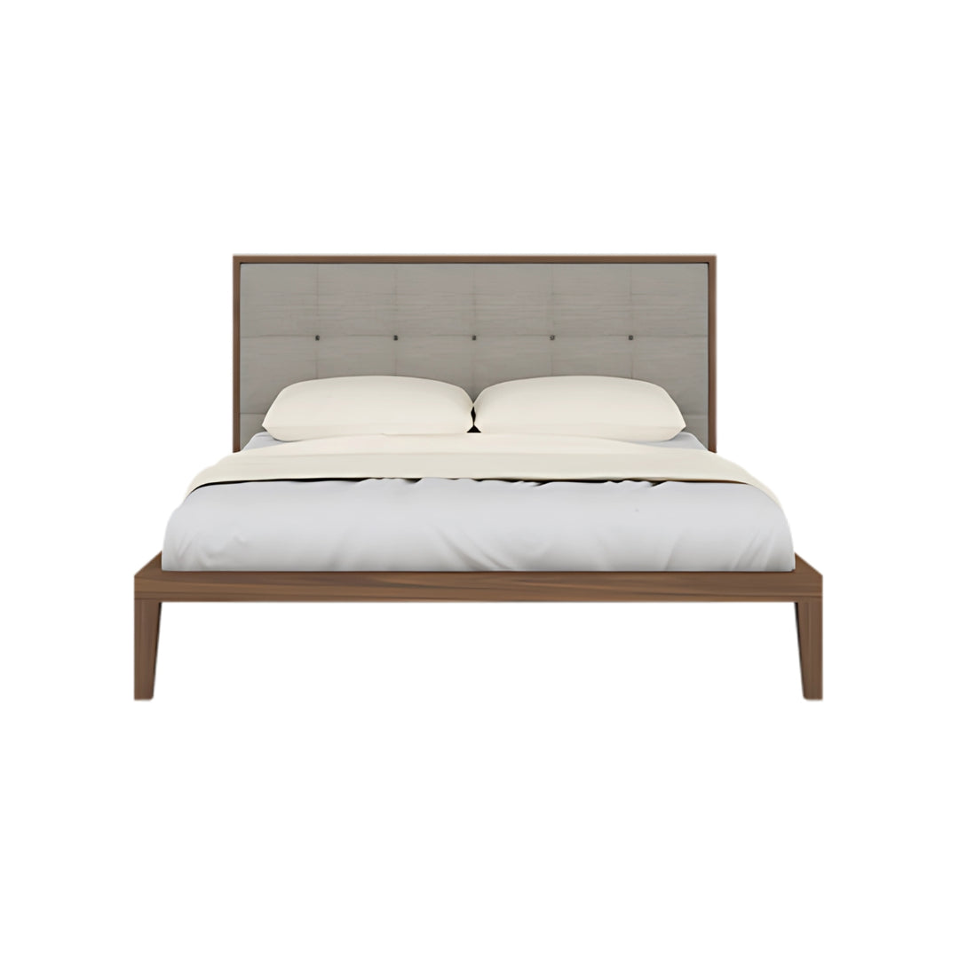 Calla Bed – Elegant Wooden Bed Frame in Walnut or Natural Finish