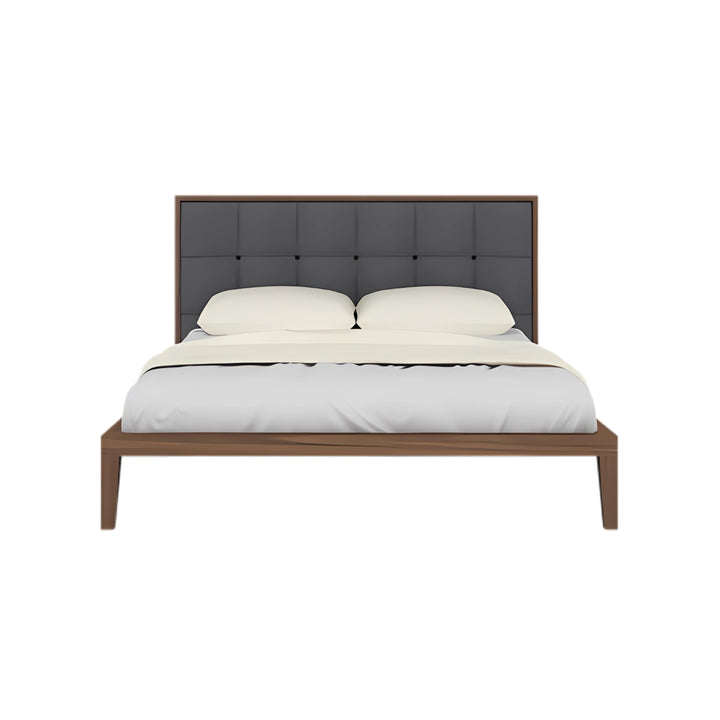 Calla Bed – Elegant Wooden Bed Frame in Walnut or Grey Finish
