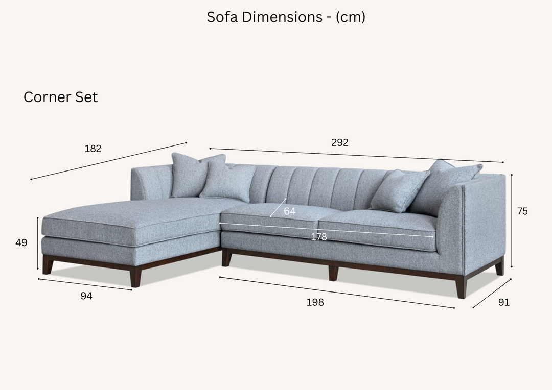 Aluxo Cooper Left Hand Corner Sofa – Dolphin Boucle Fabric