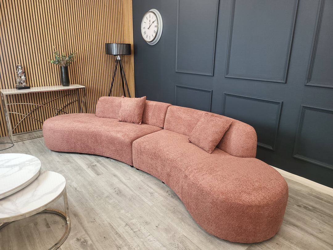 Miami Curved Cinema Bouclé Sofa