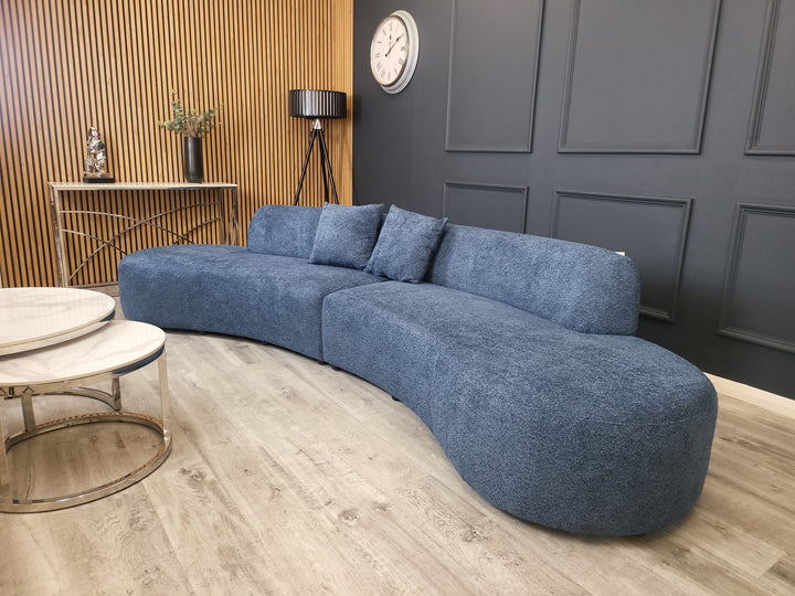 Miami Curved Cinema Bouclé Sofa