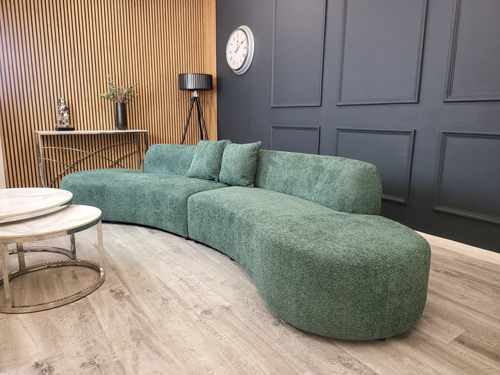 Miami Curved Cinema Bouclé Sofa