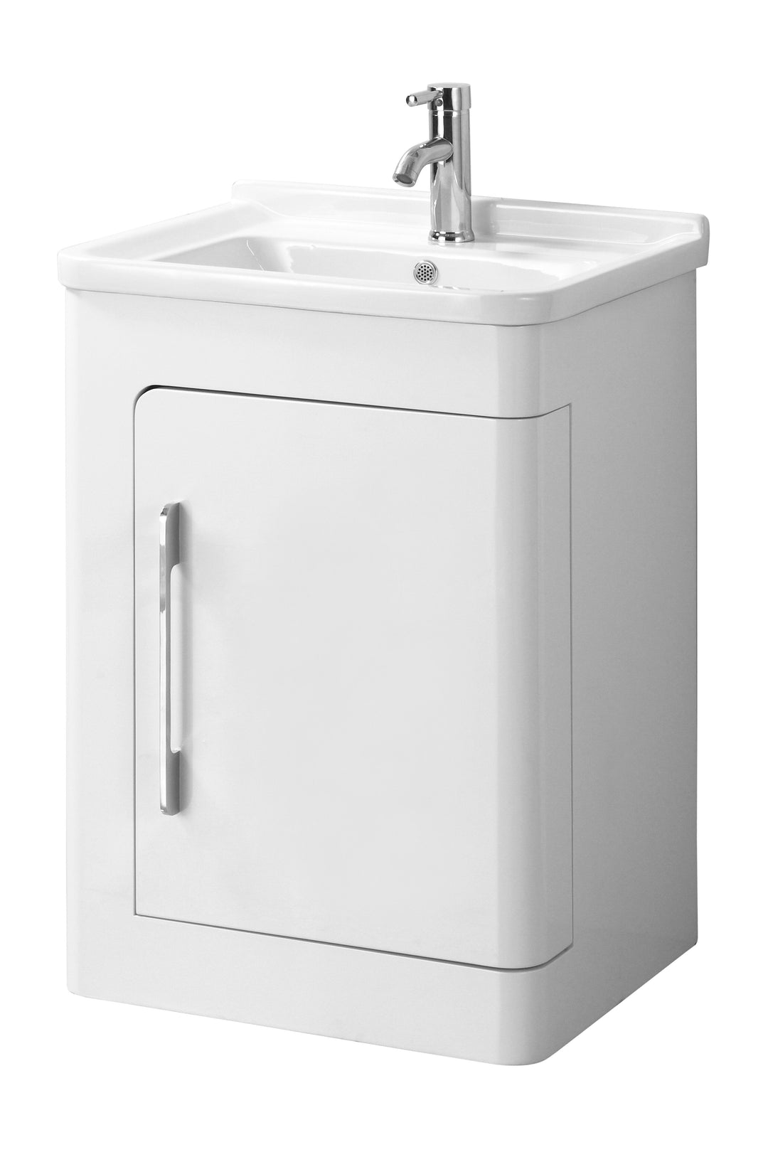 Savannah White High-Gloss 1-Door Under-Basin Cabinet