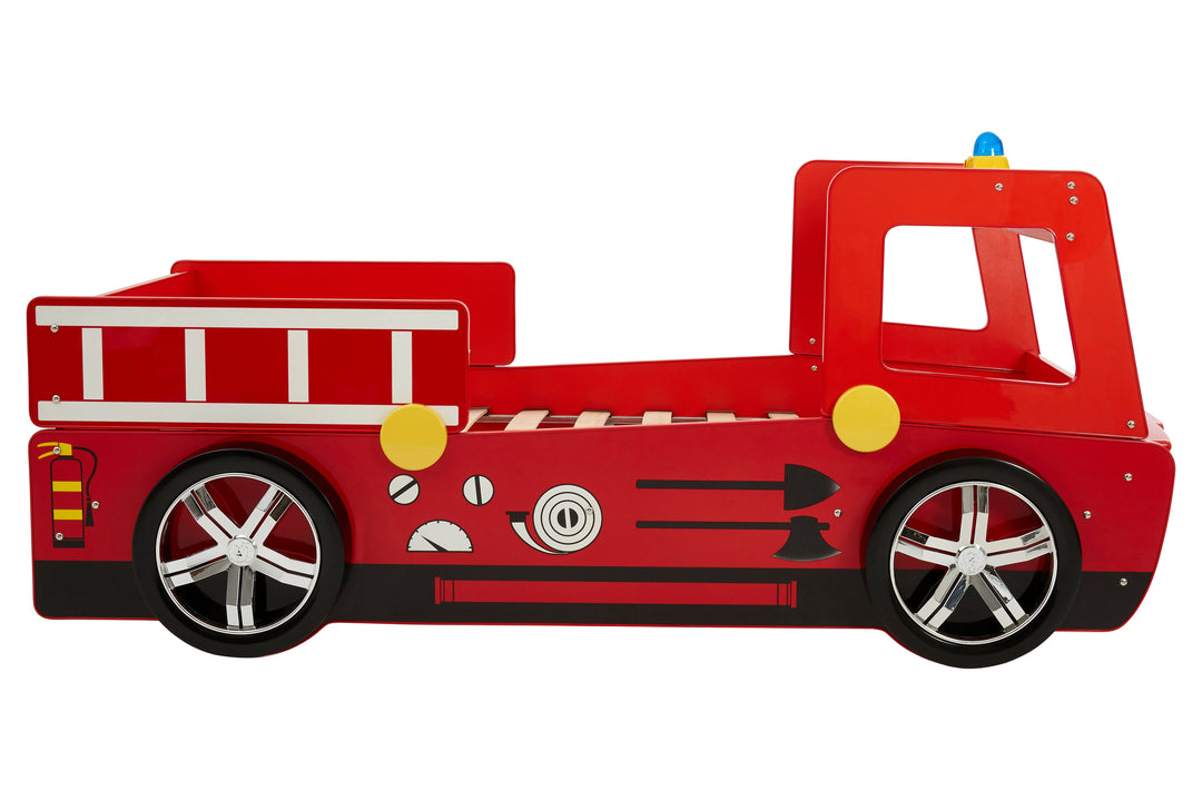 Kids Bed in Red Fire Engine Design
