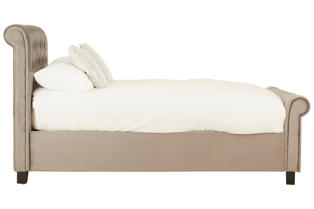 Orlando Ottoman Double Bed in Grey Finish