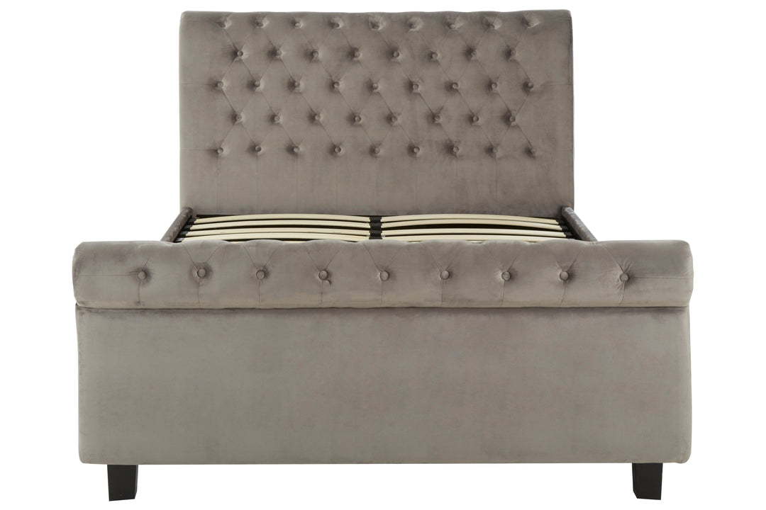 Orlando Ottoman King Bed in Grey Finish