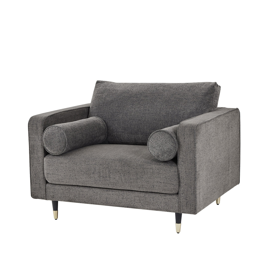 Hampton Grey Large Armchair – Classic Design with Generous Comfort