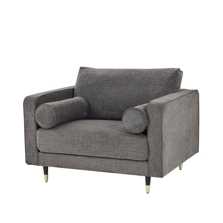 Hampton Grey Large Armchair – Classic Design with Generous Comfort