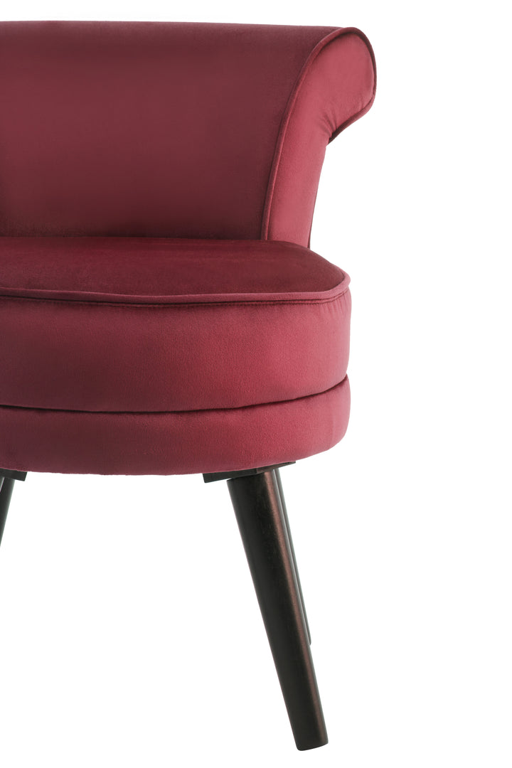 Children’s Loretta Chair in Rich Wine Velvet Upholstery