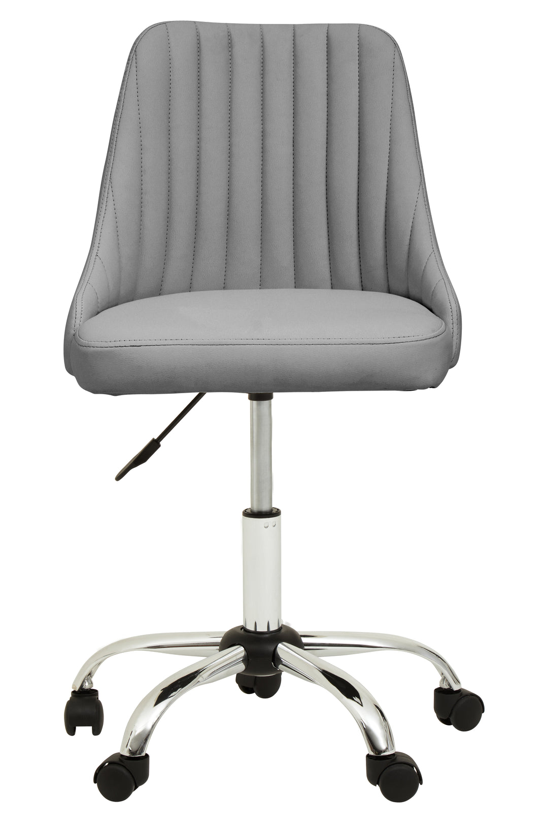 Brent Grey Faux Leather Swivel Office Chair