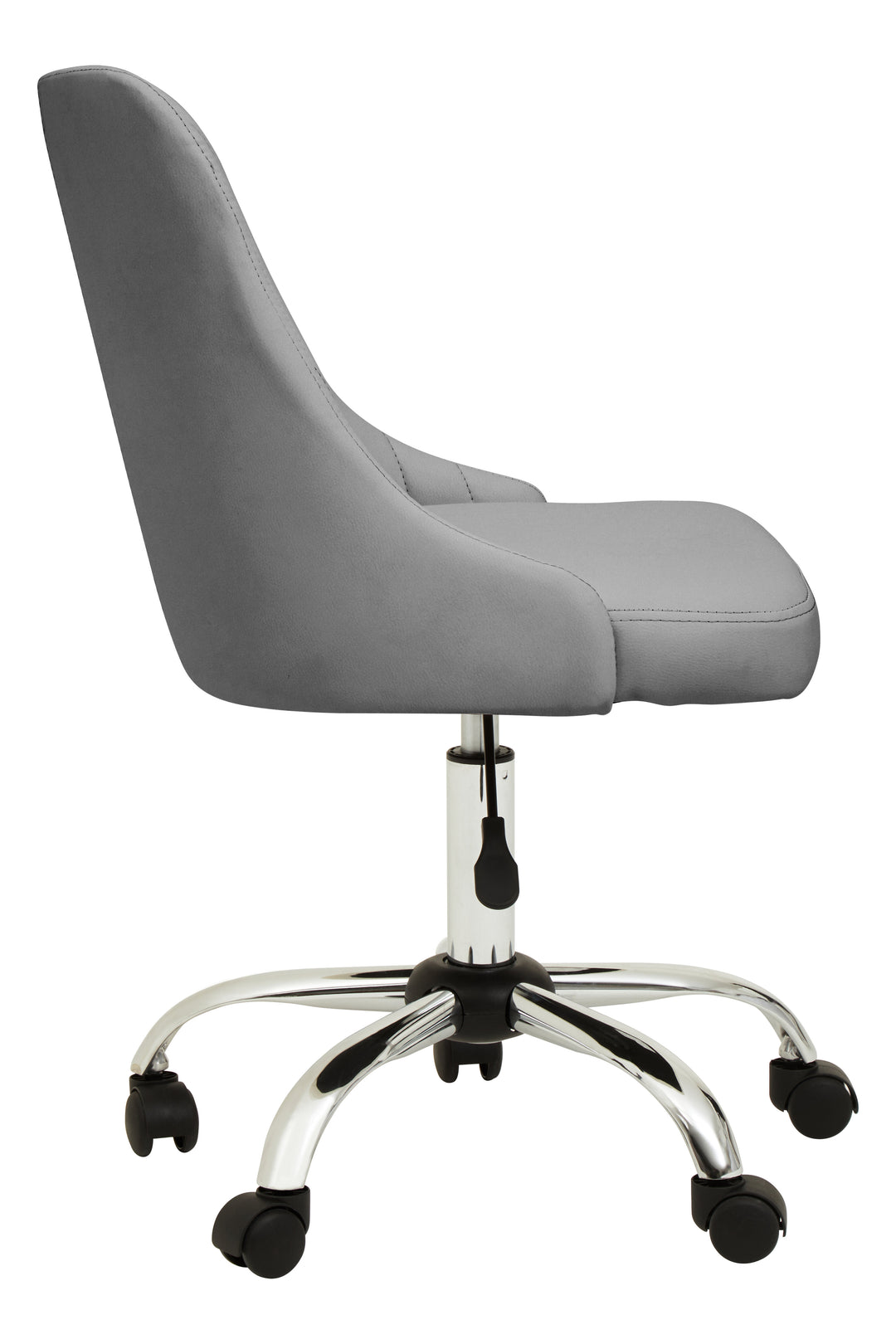 Brent Grey Faux Leather Swivel Office Chair