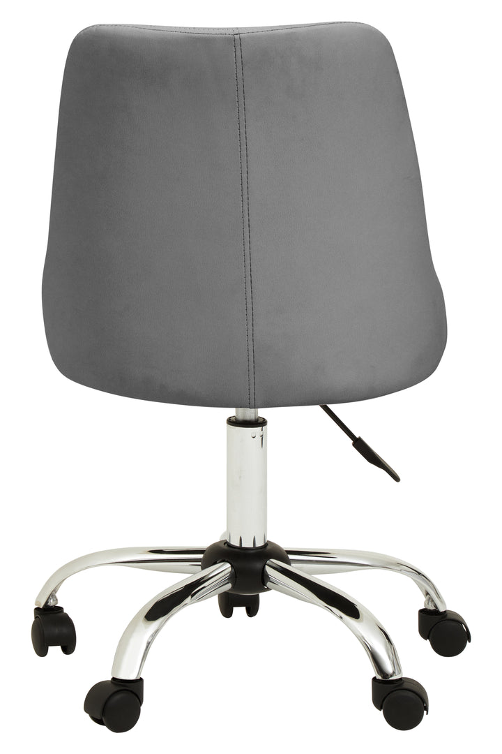 Brent Grey Faux Leather Swivel Office Chair