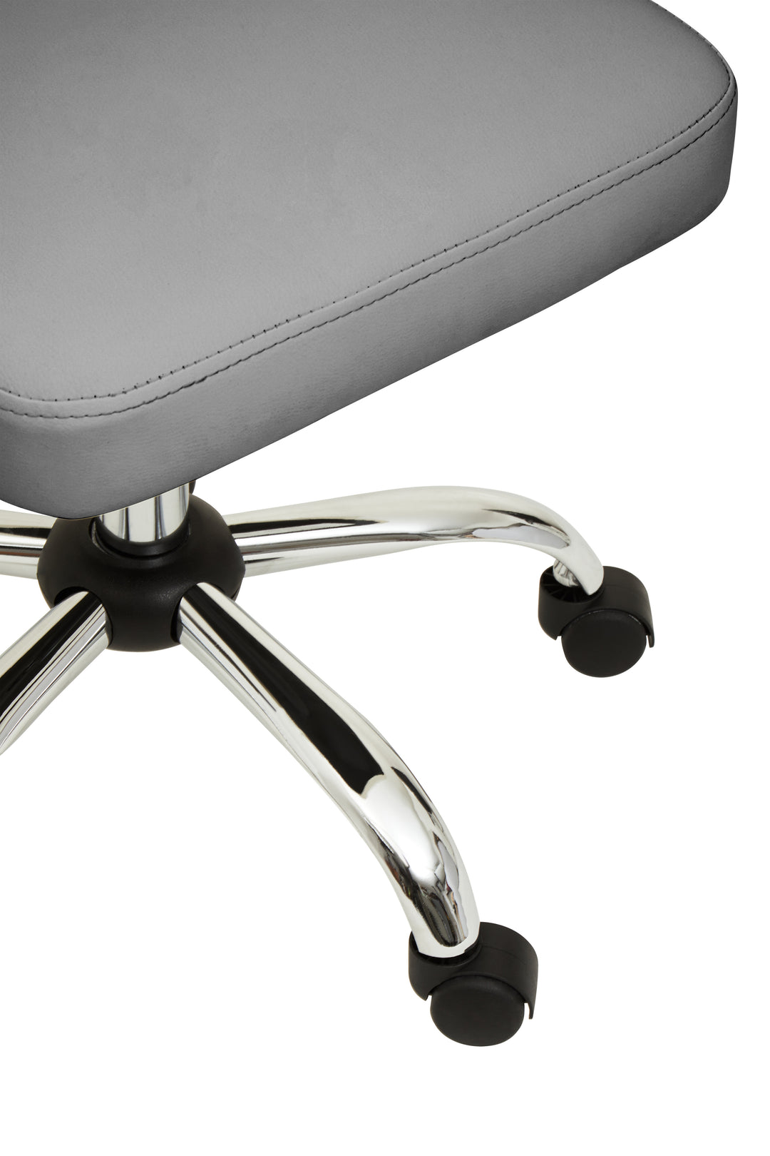 Brent Grey Faux Leather Swivel Office Chair