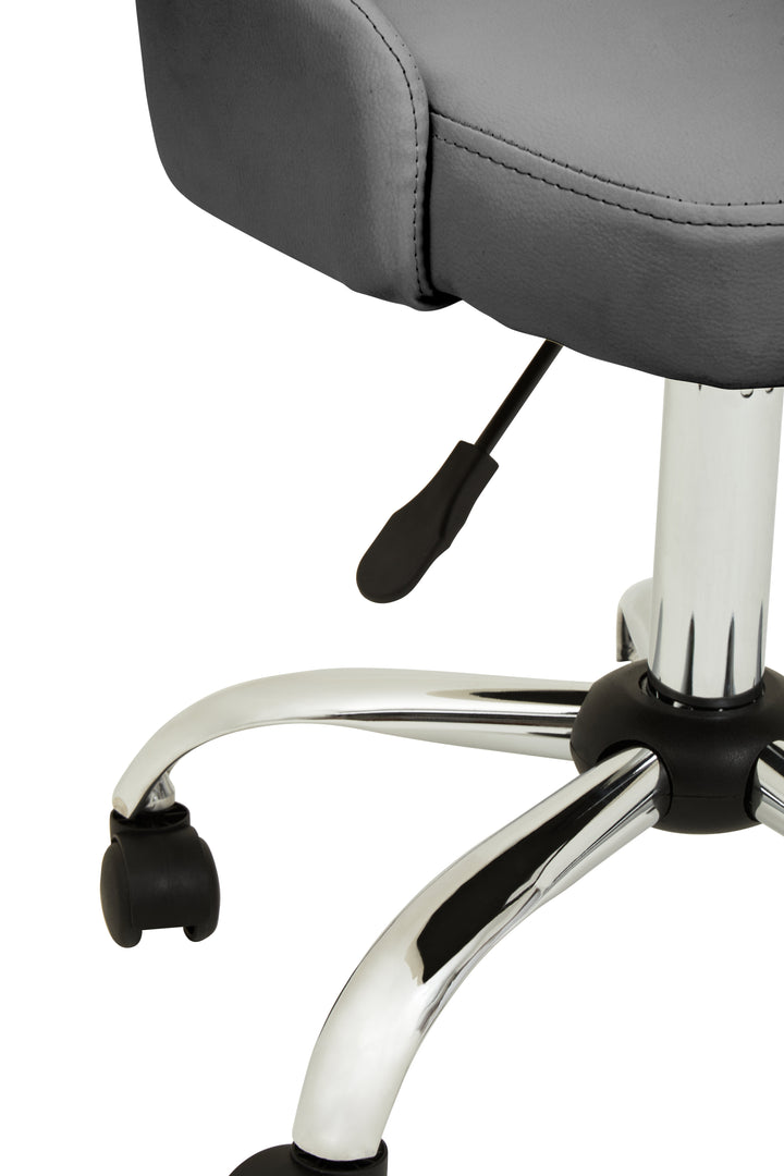 Brent Grey Faux Leather Swivel Office Chair
