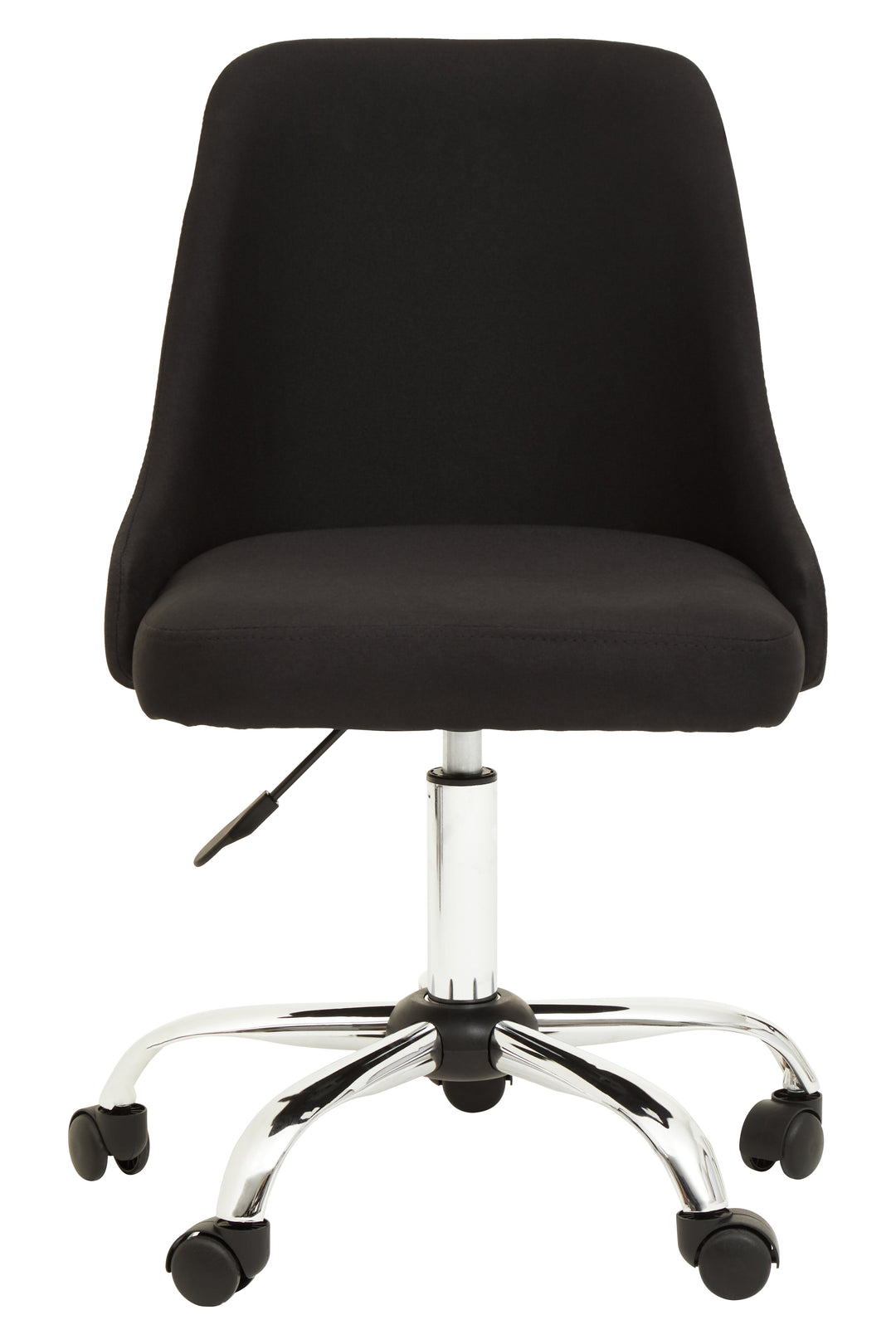 Brent Black Faux Leather Office Chair with Chrome Base