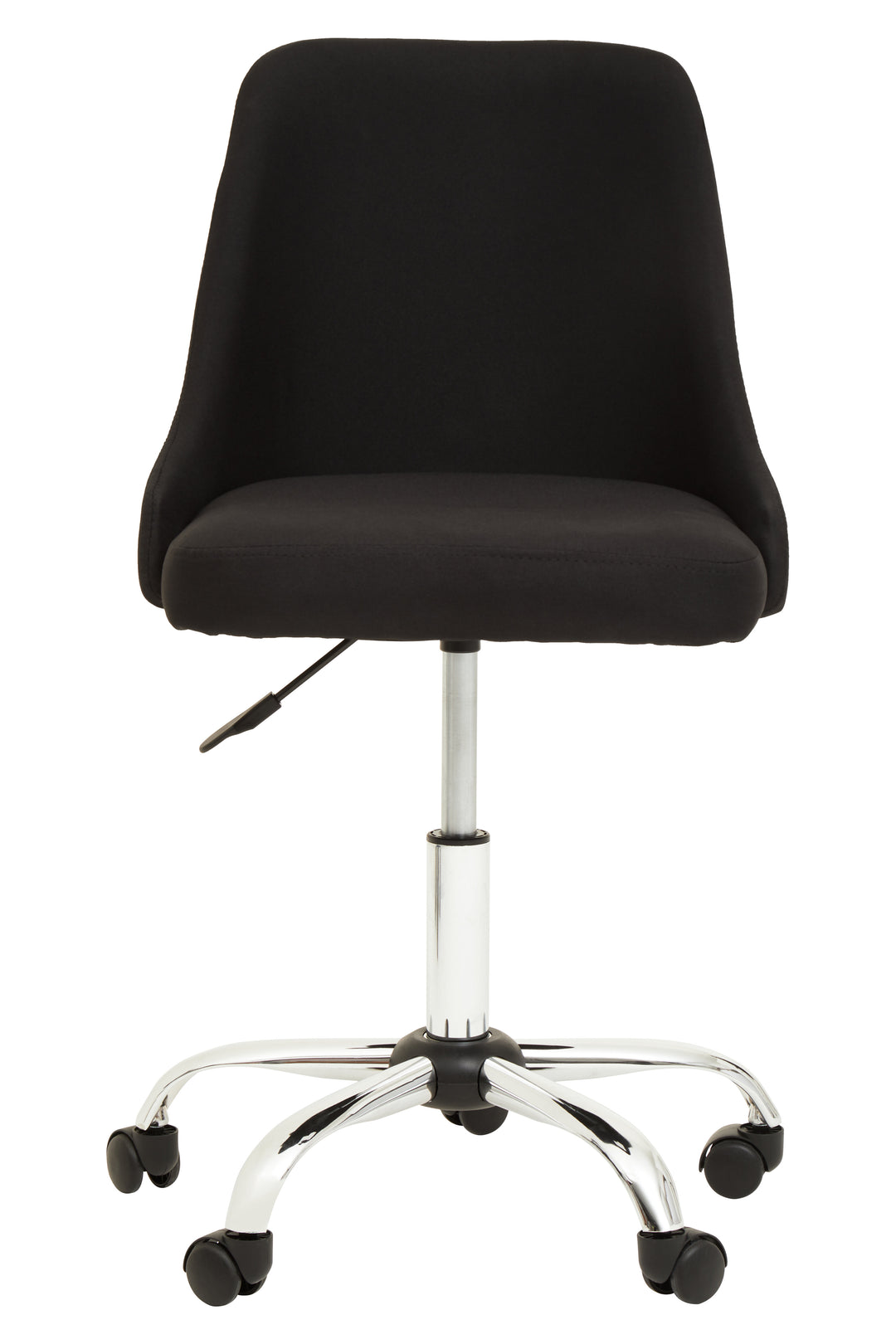Brent Black Faux Leather Office Chair with Chrome Base