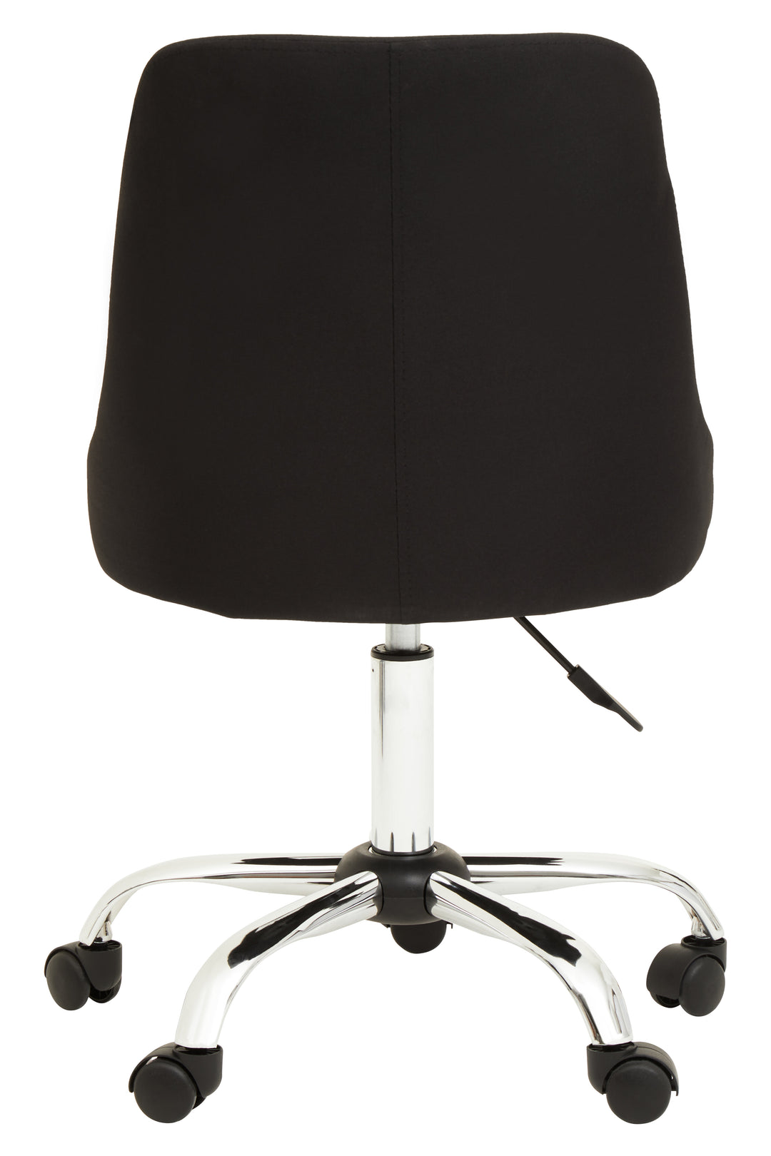Brent Black Faux Leather Office Chair with Chrome Base