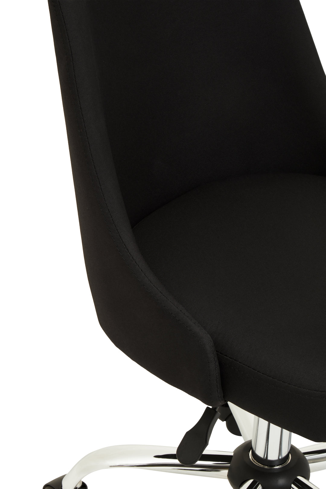 Brent Black Faux Leather Office Chair with Chrome Base