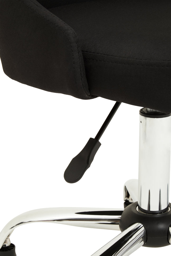 Brent Black Faux Leather Office Chair with Chrome Base