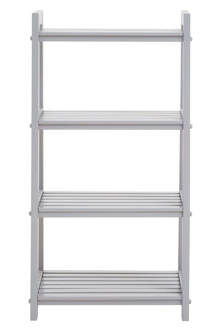 Chester Grey Wood 4-Tier Shelf Unit