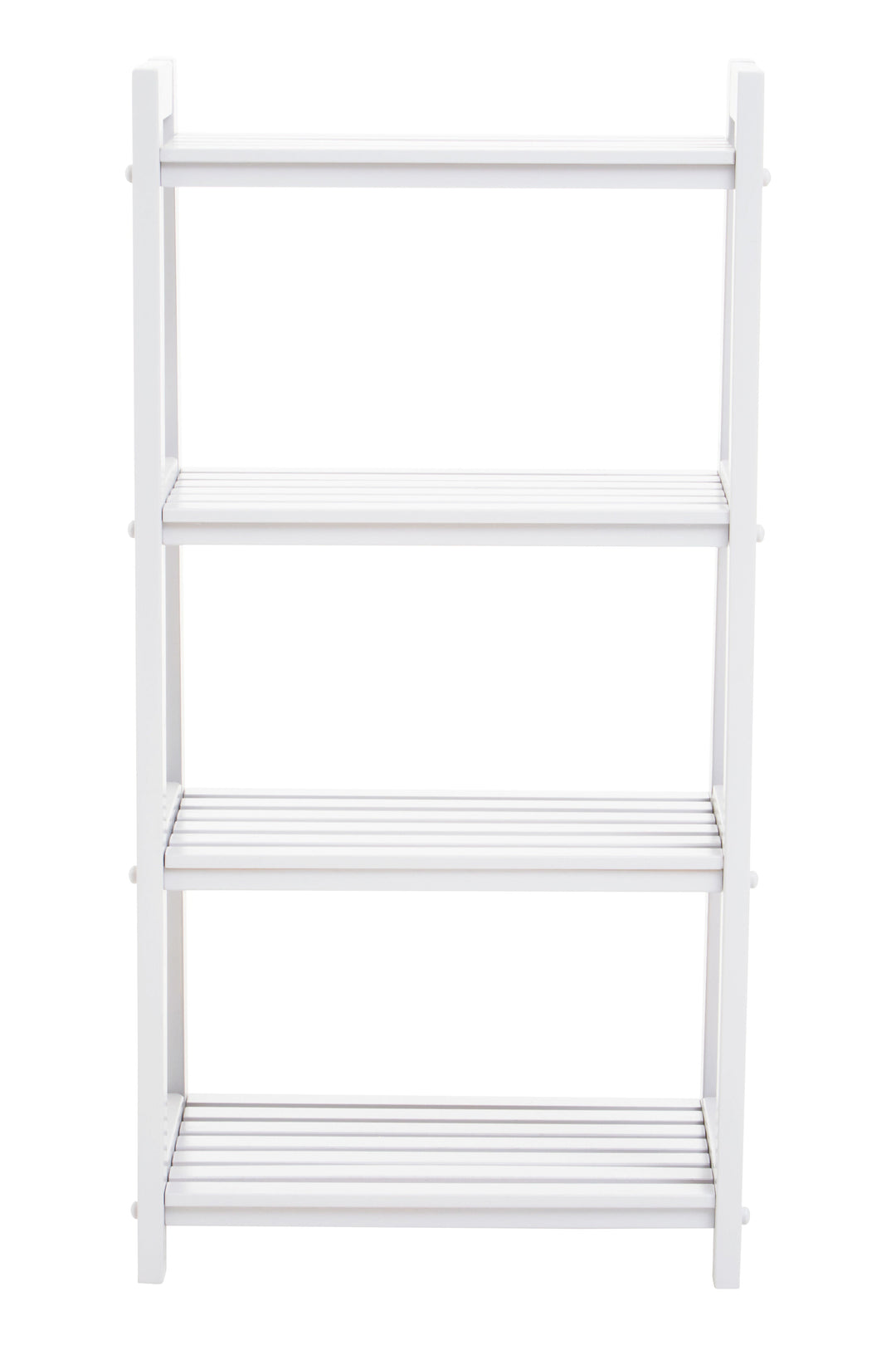 Chester White Wood 4-Tier Shelf Unit