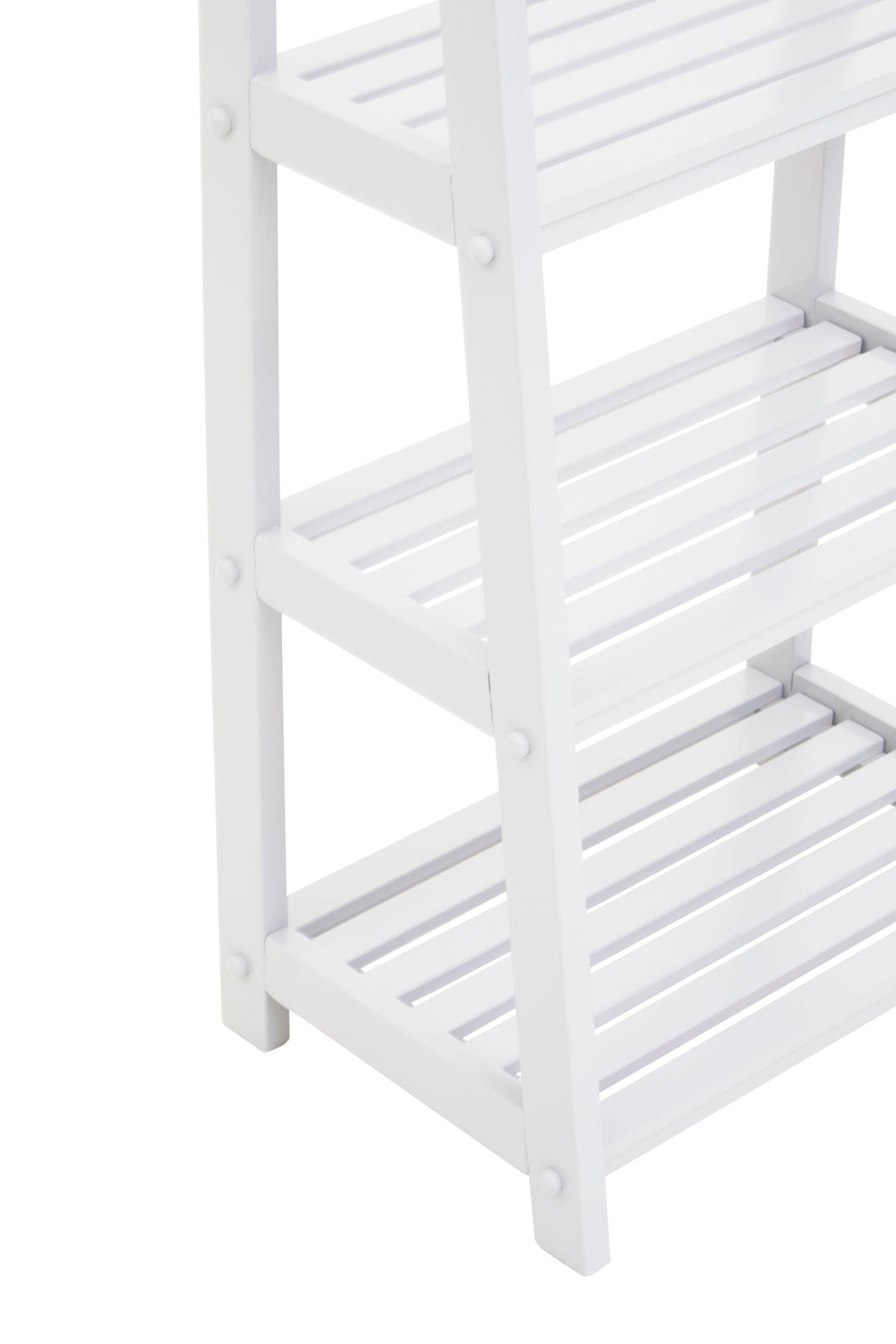 Chester White Wood 4-Tier Shelf Unit
